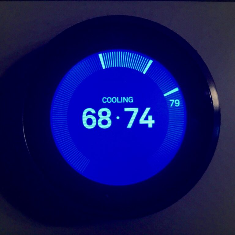 nest thermostat in cooling mode